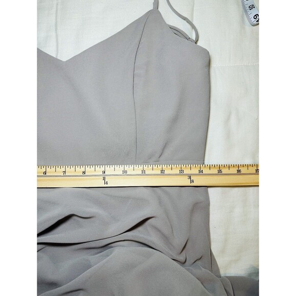 SHOW ME YOUR MUMU Faith Maxi Dress Dove Gray Chiffon‎ SIZE MEDIUM NWT - Picture 8 of 9